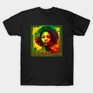 juneteenth, black pride, african american girl, gift present ideas T-Shirt